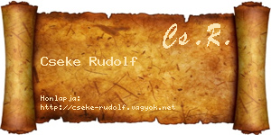 Cseke Rudolf névjegykártya